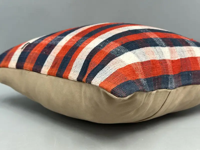 Turkish Corner Cushion Case, Antique Pillows, Retro Throw Pillow, Boho Pillow, Pillow, 18x18 Red Pillow Sham, Kilim Pillow - 6