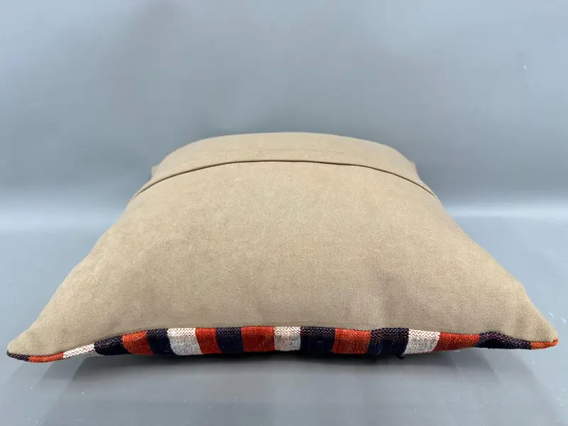 Turkish Corner Cushion Case, Antique Pillows, Retro Throw Pillow, Boho Pillow, Pillow, 18x18 Red Pillow Sham, Kilim Pillow - 7