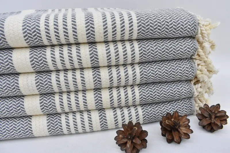 Cotton towel, Handmade Gift, 70x40 Cotton Striped Towel, Beach Towel Bulk, Bridal Shower Favor, Bachelorette Party Gifts, Turkish Towel Personalized - 4