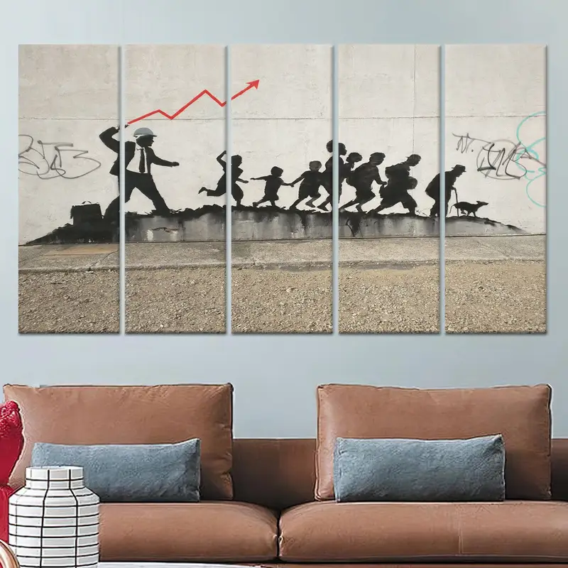 Kanvas Tablo: Banksy'nin Coney Adası Graffiti - New York Sanatı