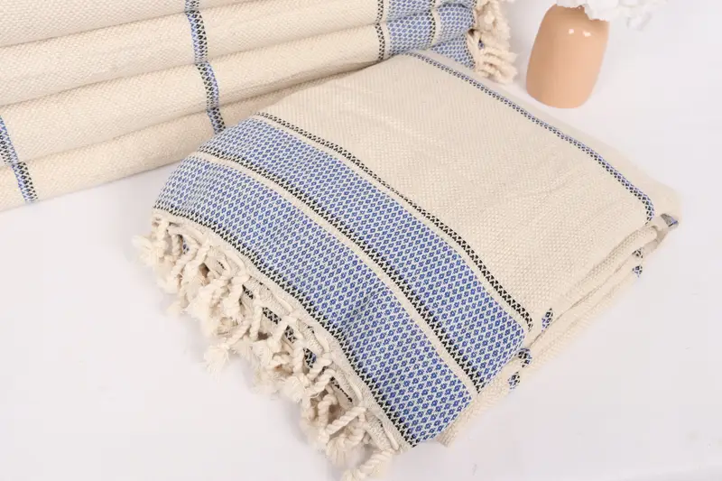 Bridesmaid Gifts, Quenn Bedspread, Monogram Blanket, Bridal Shower Gift, Customized Turkish Blanket, 104x96 Cotton Striped Towel, Turkish Bedcover - 5