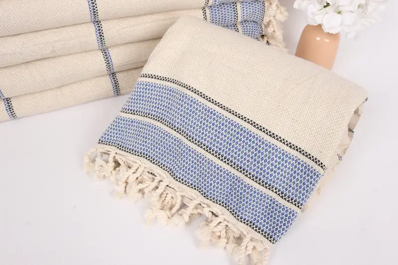 Bridesmaid Gifts, Quenn Bedspread, Monogram Blanket, Bridal Shower Gift, Customized Turkish Blanket, 104x96 Cotton Striped Towel, Turkish Bedcover - 4