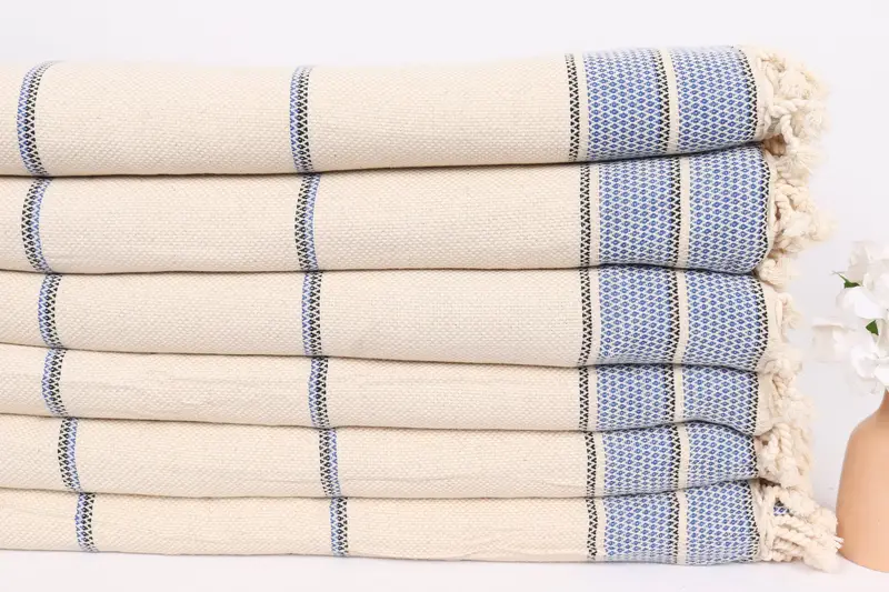 Bridesmaid Gifts, Quenn Bedspread, Monogram Blanket, Bridal Shower Gift, Customized Turkish Blanket, 104x96 Cotton Striped Towel, Turkish Bedcover - 3