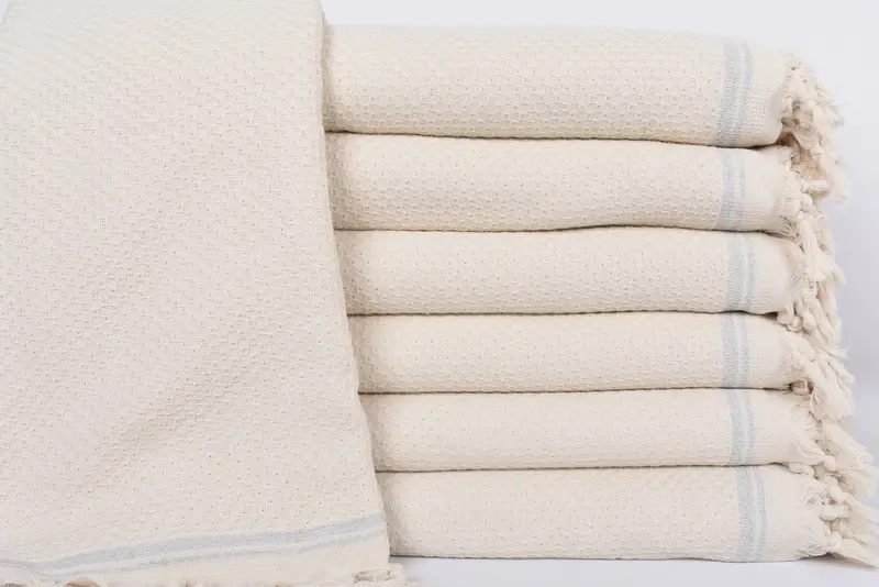 Light Gray Striped Throw, Personalized Blanket, 93x91 Inches