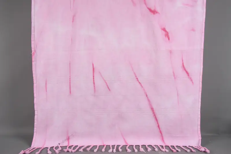 Personalized Embroidered Beach Towel Pink Tie Dye, 28x63 Inches