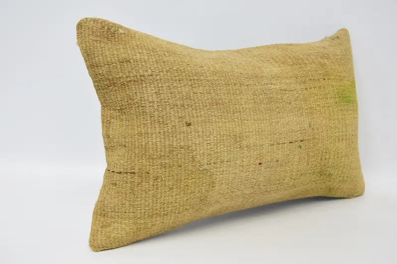 Vintage Kilim Throw Pillow, Vintage Pillow, 12x20 Beige Pillow, Oriental Pillow Cover, Boho Pillow Sham Cover, Designer Throw Pillow Case, Cushion - 3