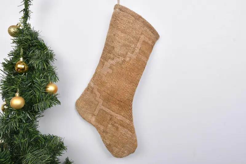 Christmas Ornaments Pattern, 7 Inch Wide Holiday Stocking