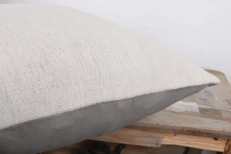 Knitted Cushion Cover, Boho Pillow, Pillow for Couch, Vintage Kilim Throw Pillow, Neutral Throw Pillow Cover, Pillow Sham, 18x18 Beige Cushion Case - 6