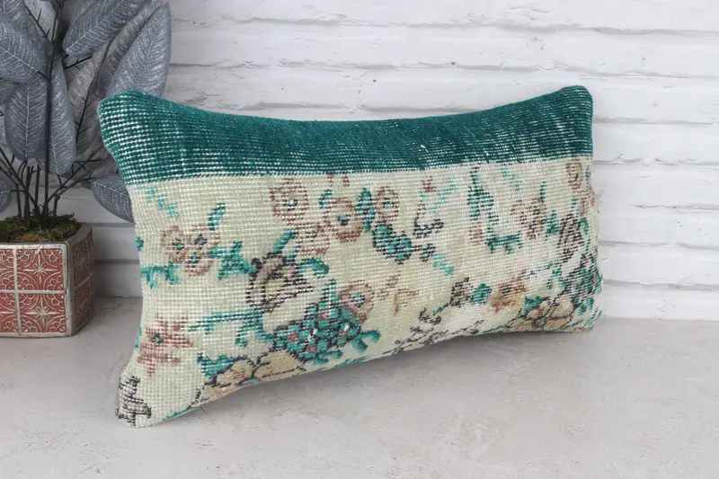 Outdoor Bolster Pillow Sham, 12x24 Green Cushion, Pillow for Sofa, Gift Pillow, Cushion Case, Outdoor Pillow Sham, Interior Designer Pillow - 4