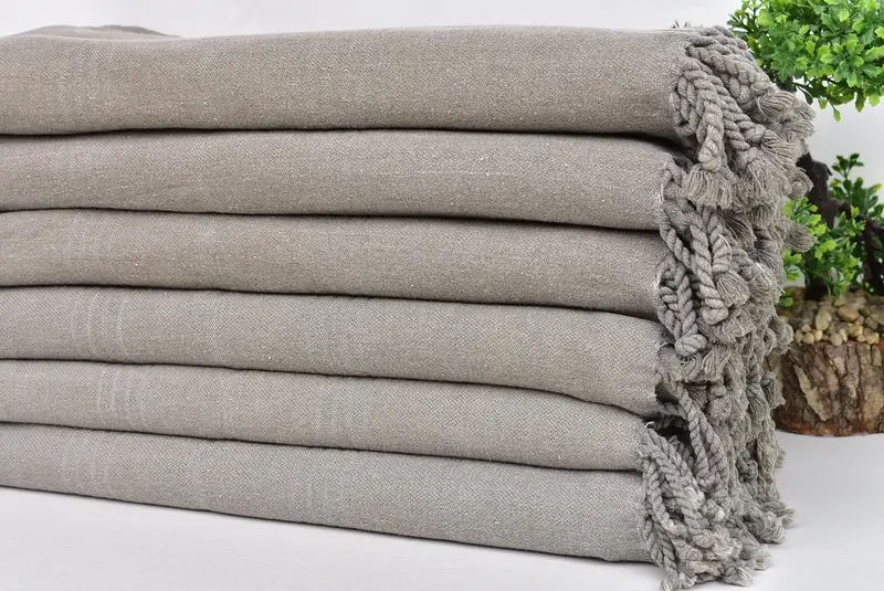 64x28 Cotton Striped Stonewashed Towel, Wedding Gifts Towel, Decorative Towel, Bridal Shower Gifts, Monogram Turkish Towel, Peshtemal Towel - 3