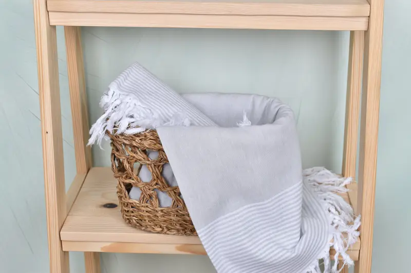 Quick-dry peshtemal, Housewarming Gift, Thin towel, Best Friend Gift Ideas, Travel Towel, Large Turkish Towel, 80x36 Cotton Striped Towel - 4