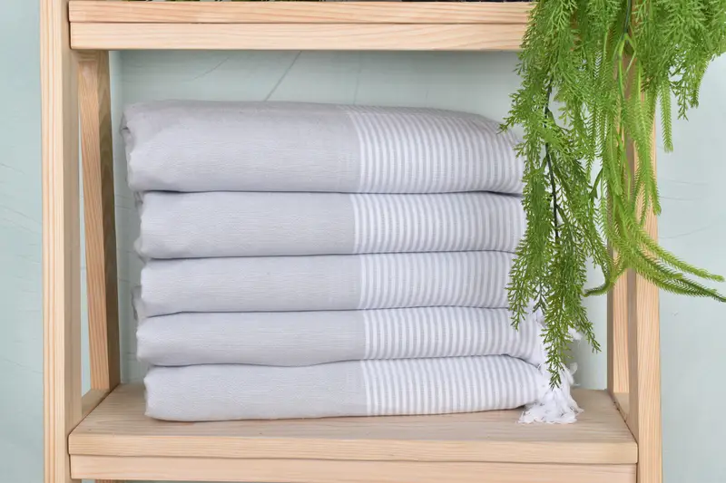 Quick-dry peshtemal, Housewarming Gift, Thin towel, Best Friend Gift Ideas, Travel Towel, Large Turkish Towel, 80x36 Cotton Striped Towel - 2