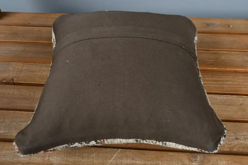 Boho Pillow Sham Cover, 12x12 Beige Cushion Cover, Authentic Cushion Case, Vintage Pillow, Cushion Case, Vintage Kilim Throw Pillow - 5