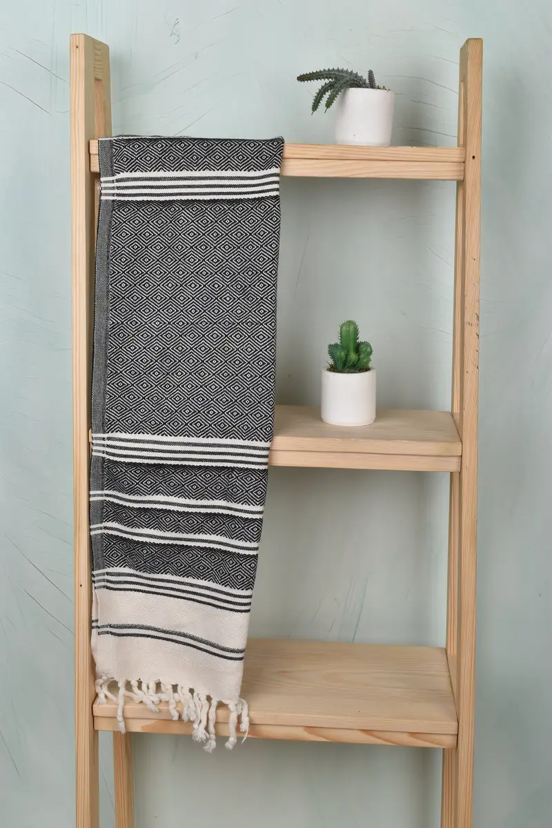Decorative Towel, Wedding Gift, 40x18 Cotton Diamond Towel, Bathroom Towels, Personalized Gift, Bachelorette Party Decorations, Turkish Towel - 8