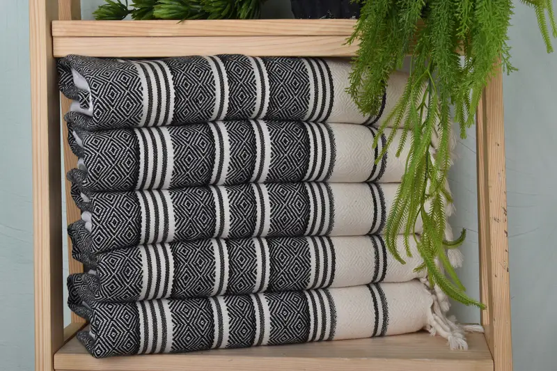 Decorative Towel, Wedding Gift, 40x18 Cotton Diamond Towel, Bathroom Towels, Personalized Gift, Bachelorette Party Decorations, Turkish Towel - 1