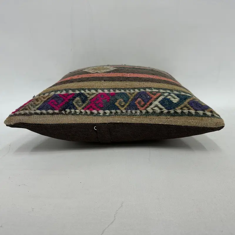 Aztec Pillow Cover, Pillow Cover, Vintage Pillow, 16x16 Green Pillow Sham, Kilim Pillow, Vintage Cushion Case, Pillow for Couch - 5