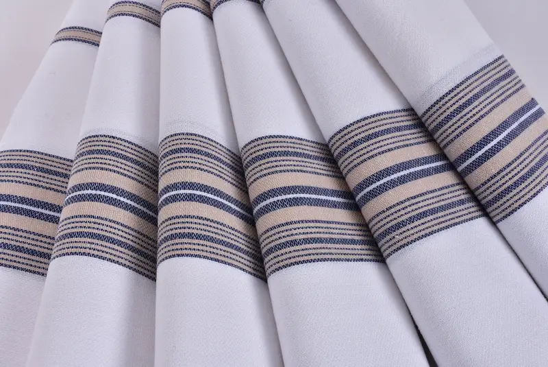 Fringed Turkish peshtemal beach towel USA, Sand-resistant towel, Bridal Party Gifts, 70x40 Cotton Striped Towel, Bridal Shower Gift, Gift For Him - 5
