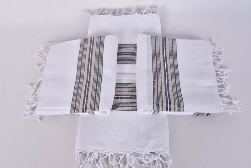 Fringed Turkish peshtemal beach towel USA, Sand-resistant towel, Bridal Party Gifts, 70x40 Cotton Striped Towel, Bridal Shower Gift, Gift For Him - 6