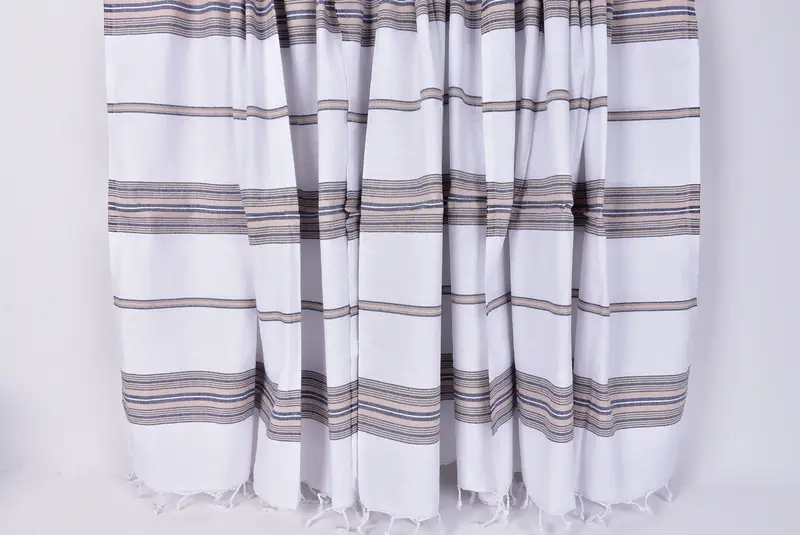 Fringed Turkish peshtemal beach towel USA, Sand-resistant towel, Bridal Party Gifts, 70x40 Cotton Striped Towel, Bridal Shower Gift, Gift For Him - 8