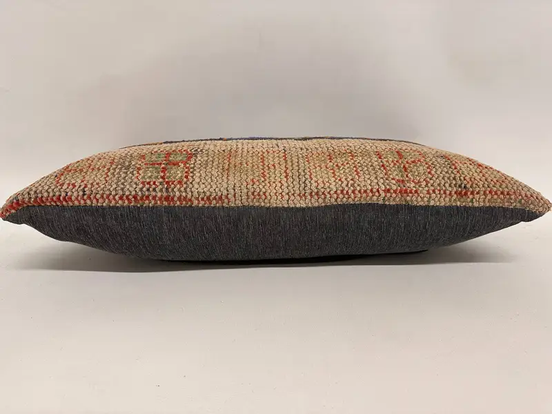 Antique Pillows, Vintage Kilim Throw Pillow, Cushion Case, Handmade Kilim Cushion, Ethnic Pillow Cover Pillow Sham, 12x24 Blue Pillow - 5