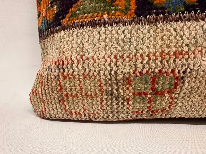 Antique Pillows, Vintage Kilim Throw Pillow, Cushion Case, Handmade Kilim Cushion, Ethnic Pillow Cover Pillow Sham, 12x24 Blue Pillow - 2
