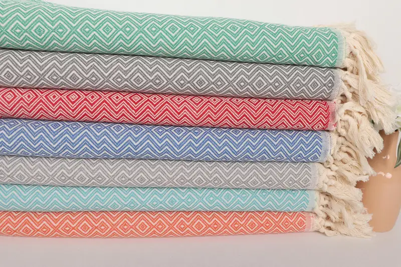 Beach towel, Spa Towel, Monogram Towels, House Warming Gift, Lightweight Turkish towel, Embroidery Towel, 70x38 Cotton Diamond Towel, Custom Towel - 2