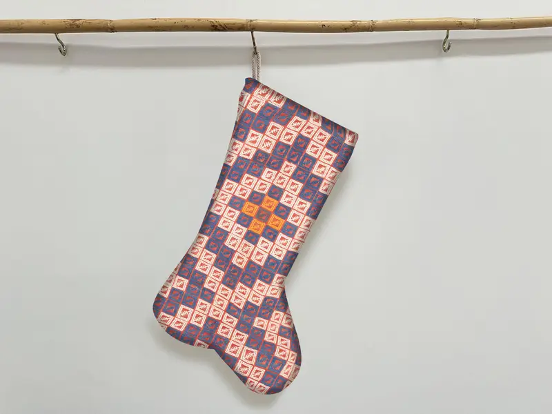 Medias estampadas con diseño oriental: acogedor regalo navideño, hecho a mano en turco