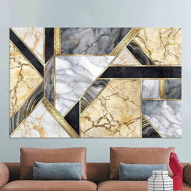 Elegant Modern Marble Printed Canvas - Luxury Home Decor