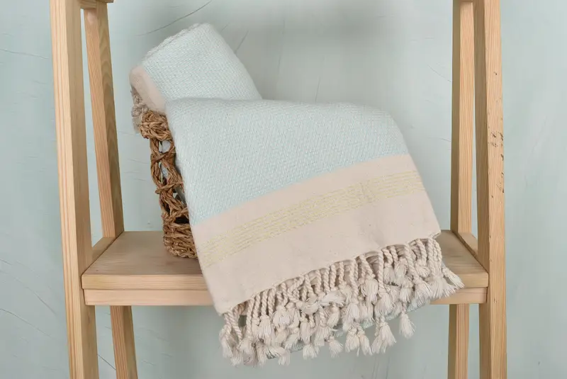 68x40 Cotton Striped Towel, Best Friend Gift Ideas, Decorative Towel, Wedding Gift, Personalized Turkish Towel, Sand-free towel, Organic Towel - 4