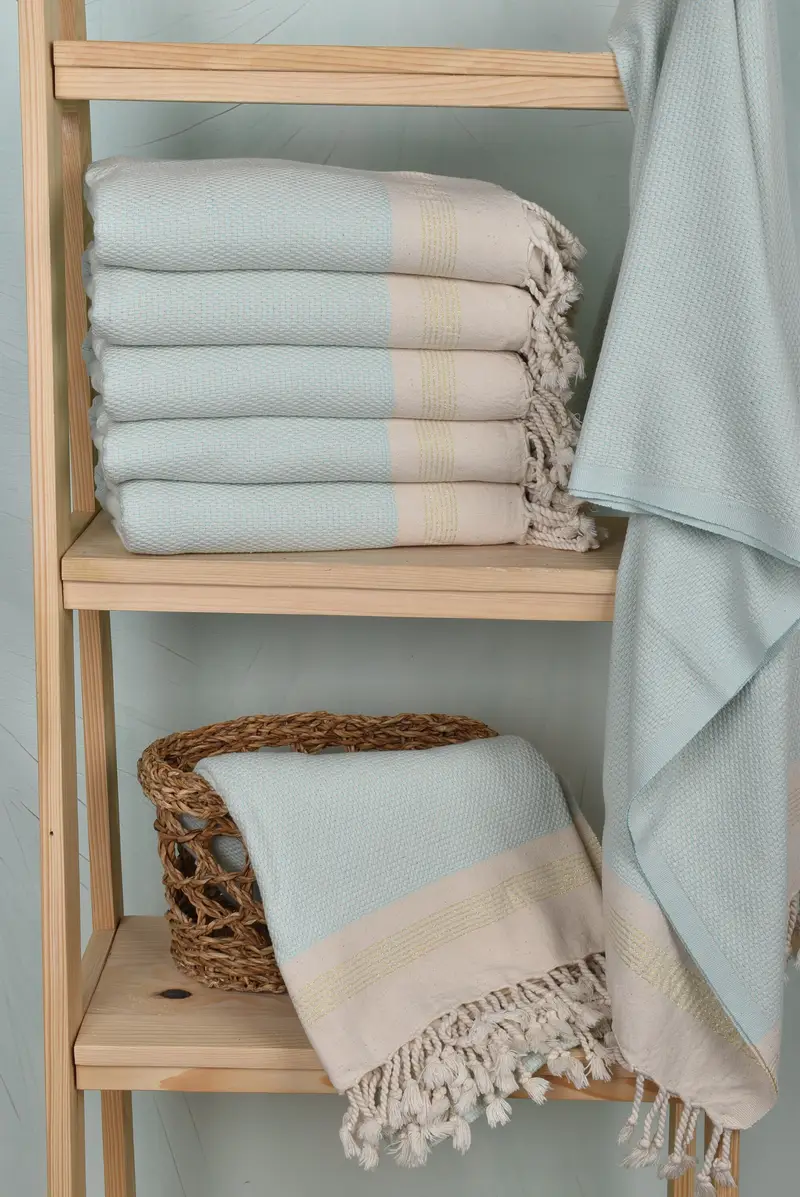 68x40 Cotton Striped Towel, Best Friend Gift Ideas, Decorative Towel, Wedding Gift, Personalized Turkish Towel, Sand-free towel, Organic Towel - 3