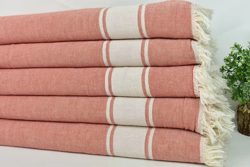 Decorative Blanket, Woven Blanket, Best Friend Gift, 70x60 Cotton Striped Towel, Boho Throw Blankets, Thanksgiving Tablecloth, Organic Beach Blanket - 3
