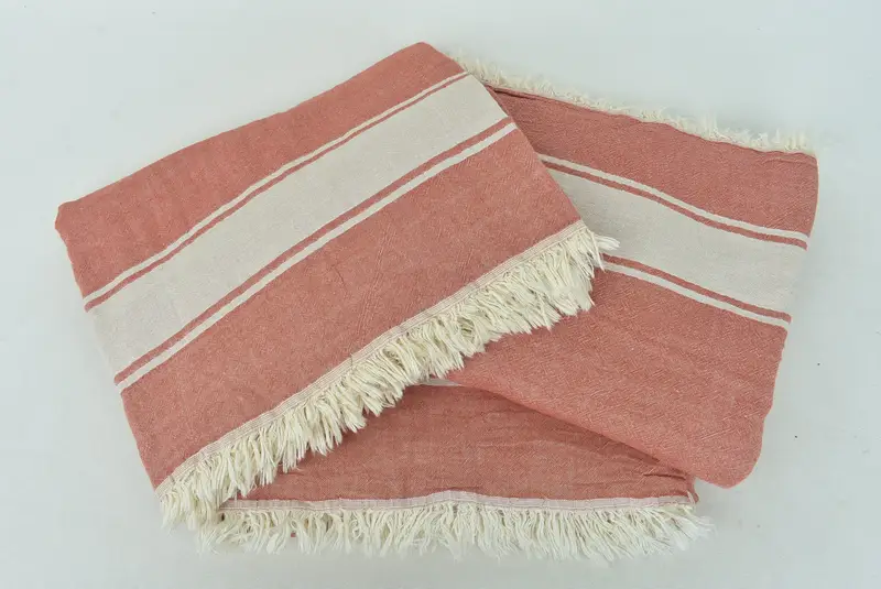 Decorative Blanket, Woven Blanket, Best Friend Gift, 70x60 Cotton Striped Towel, Boho Throw Blankets, Thanksgiving Tablecloth, Organic Beach Blanket - 6