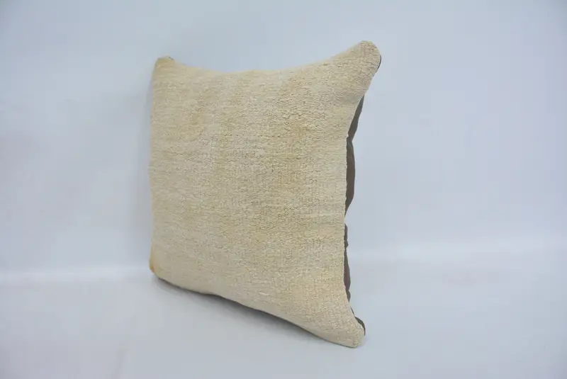 Kilim Pillow Cover, Couch Cushion, 14x14 Beige Pillow Case, Pillow for Sofa, Pillow, Patio Pillow, Bohemian Cushion Cushion, Turkish Kilim Pillow - 4