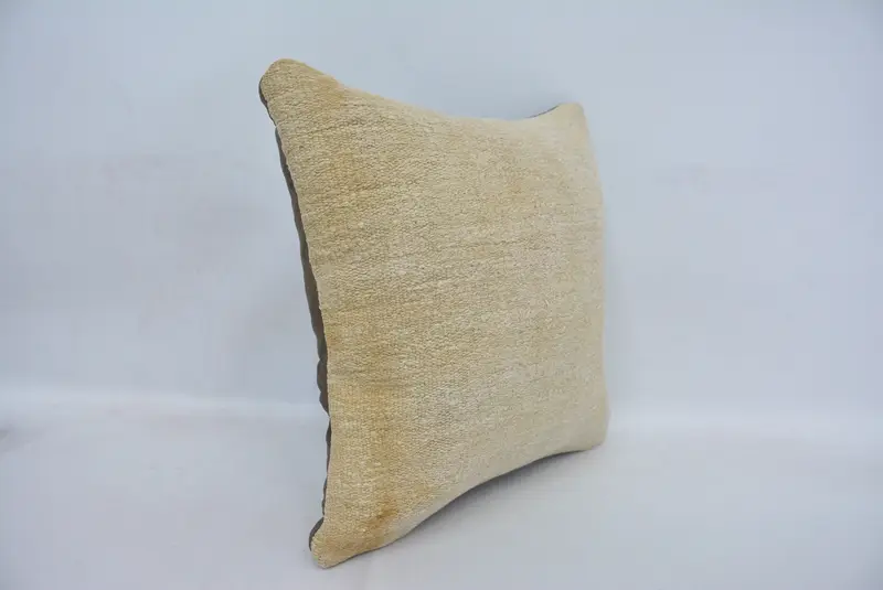 Kilim Pillow Cover, Couch Cushion, 14x14 Beige Pillow Case, Pillow for Sofa, Pillow, Patio Pillow, Bohemian Cushion Cushion, Turkish Kilim Pillow - 3