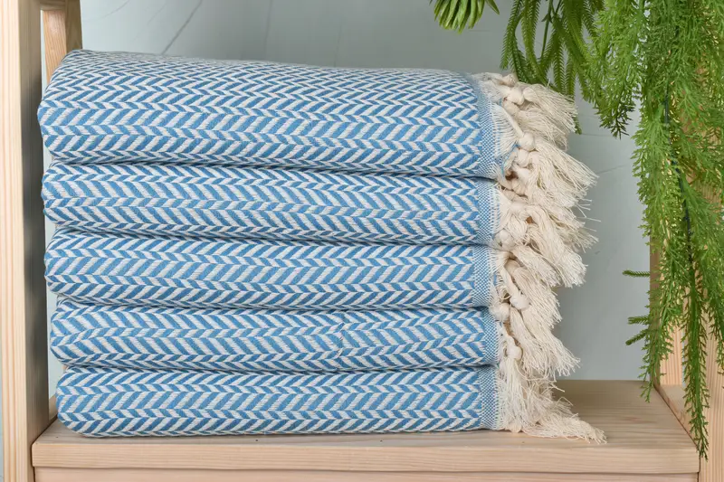 70x40 Cotton Chevron Towel, Personalized Wedding Gift For Couple, Wedding Gifts Towel, Kids Beach Towel, Spa Towel, Turkish bath towel, Soft towel - 2