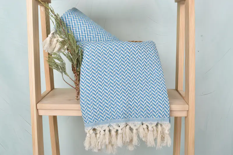 70x40 Cotton Chevron Towel, Personalized Wedding Gift For Couple, Wedding Gifts Towel, Kids Beach Towel, Spa Towel, Turkish bath towel, Soft towel - 4
