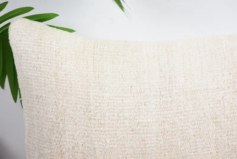 Turkish Pillow, Pillow Cover, Ethnical Kilim Rug Pillow, Bench Pillow Cover, 12x20 White Pillow, Garden Cushion Case, Boho Pillow Sham Cover - 2