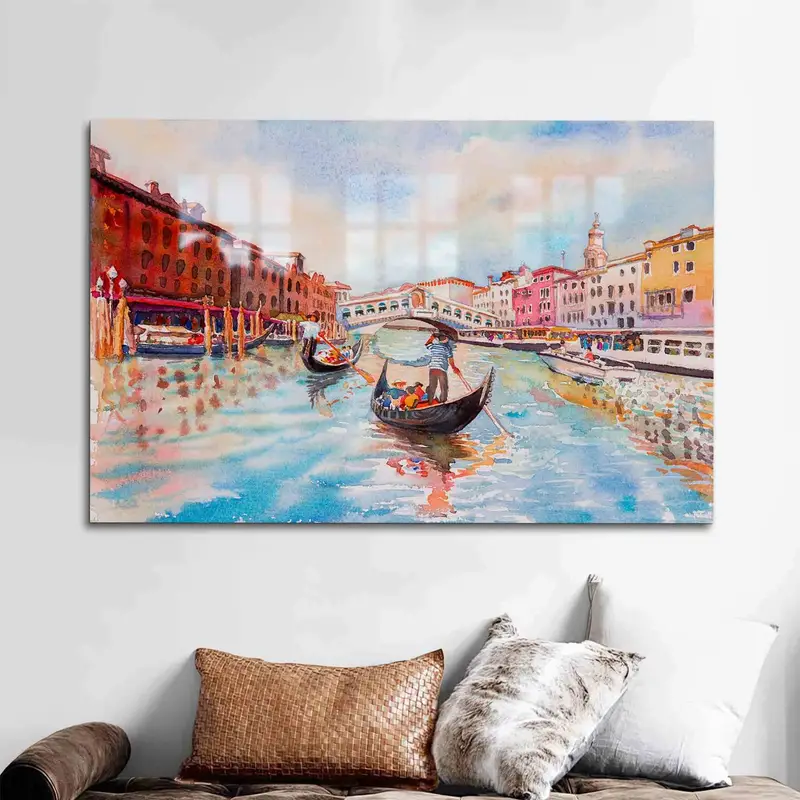 Elegant Printed Glass: Grand Canal, Venice Landscape Design