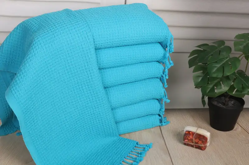 Monogrammed Hand Towel, 40x20 Cotton Waffle Towel, Gift For Boyfriend, Travel Towel, Monogram Towels, Personalized Gifts, Personalized Kitchen Towel - 1