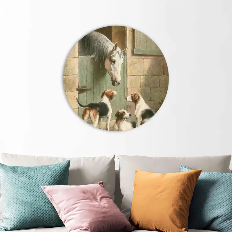 Elegant Coastal Horse Print Glass - Modern Farmhouse Decor