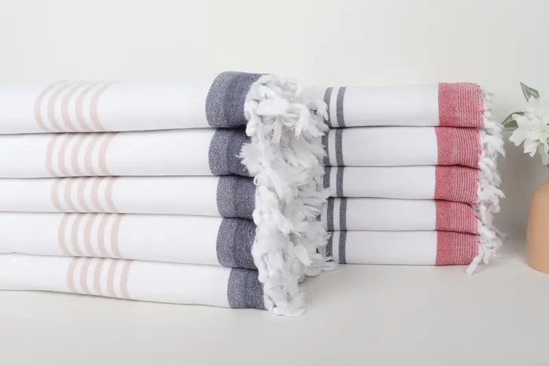 Bathroom Towel, Bachelorette Party Decorations, 68x36 Cotton Striped Terry Towel, Peshtemal Towel, Turkish bath towel, Best Friend Gift, Spa Towel - 2