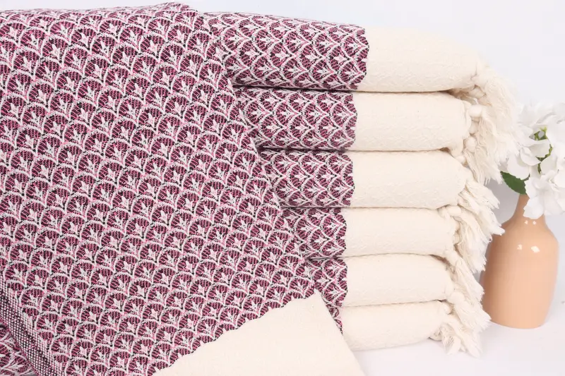 34x18 Cotton Floral Design Towel, Kitchen Towel, Wedding Favors, Spa Towel, Bathroom Towel, Turkish Hand Towel, Halloween Bachelorette Party Favors - 1