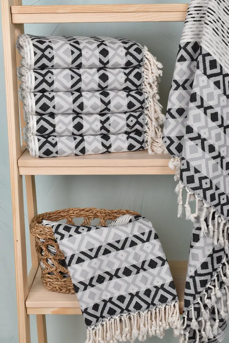 Boyfriend Christmas Gift, 70x40 Cotton Diamond Towel, Wedding Gift, Scarf Towel, Organic towel, Organic Towel, Bachelor Bachelorette Party Favors - 4