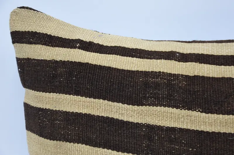 Cotton Pillow Cover, 16x48 Beige Pillow Case, Gift Pillow, Kilim Pillow Cover, Knitted Cushion Cover, Kilim Pillow, Pillow Sham, Aztec Pillow Cover - 2