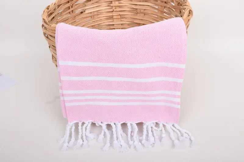 Bridal Shower Gift, Bathroom Towels, 38x18 Cotton Striped Towel, Xmas Gifts, Monogram Kitchen Towel, Best Friend Gift, Bride Gift, Small Bath Towels - 5