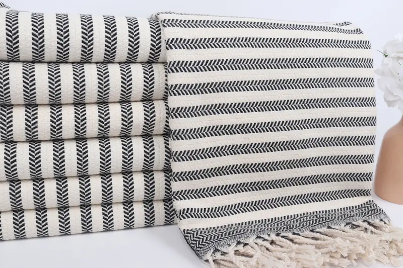 Pool Towels, Employee Gifts, Hammam towel, 70x40 Cotton Chevron Towel, Bachelor Bachelorette Party Favors, Organic Cotton Towel, Quick-dry towel - 2
