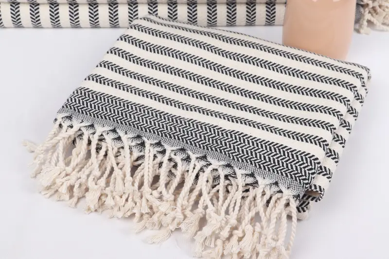 Pool Towels, Employee Gifts, Hammam towel, 70x40 Cotton Chevron Towel, Bachelor Bachelorette Party Favors, Organic Cotton Towel, Quick-dry towel - 5
