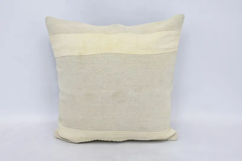 20x20 White Cushion Cover, Sofa Pillow Case, Vintage Pillow, Handmade Kilim Cushion, Kilim Pillow, Decorative Pillow Cover, Cushion Cover - 1