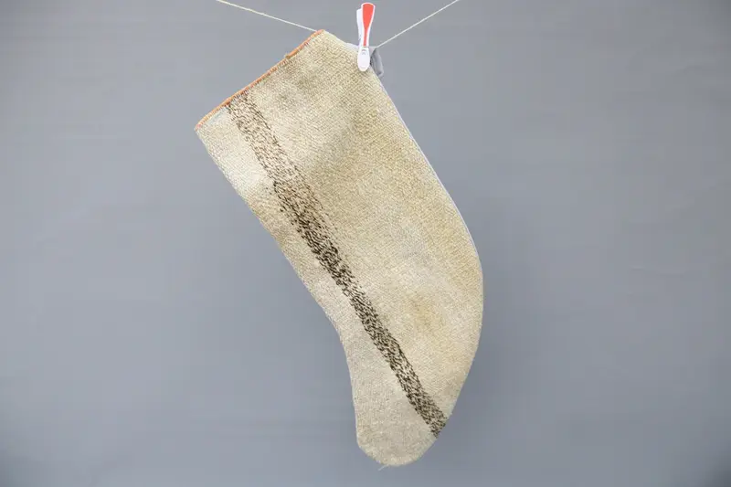 Beige & Brown Christmas Ornaments Stocking, Festive Holiday Decor