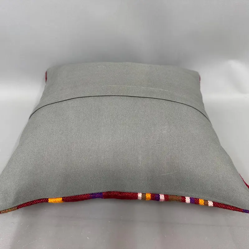 Luxury Pillow Case, Turkish Kilim Pillow, Gift Pillow, Retro Pillow Case, Cushion Case, Ikat Cushion Case, 18x18 Red Pillow Sham, Antique Pillows - 7